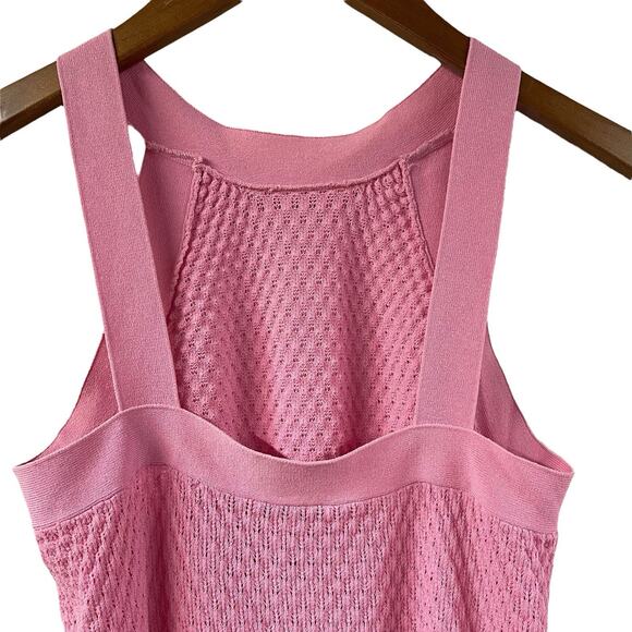 Cache Pink Tank Top Knit Sleeveless Top Small Vintage Bubblegum - Picture 5 of 6